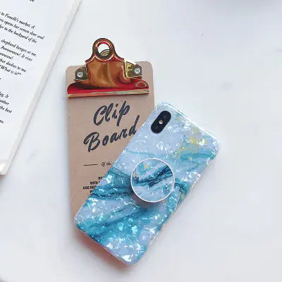 Marble Shell Pattern Soft Phone Case