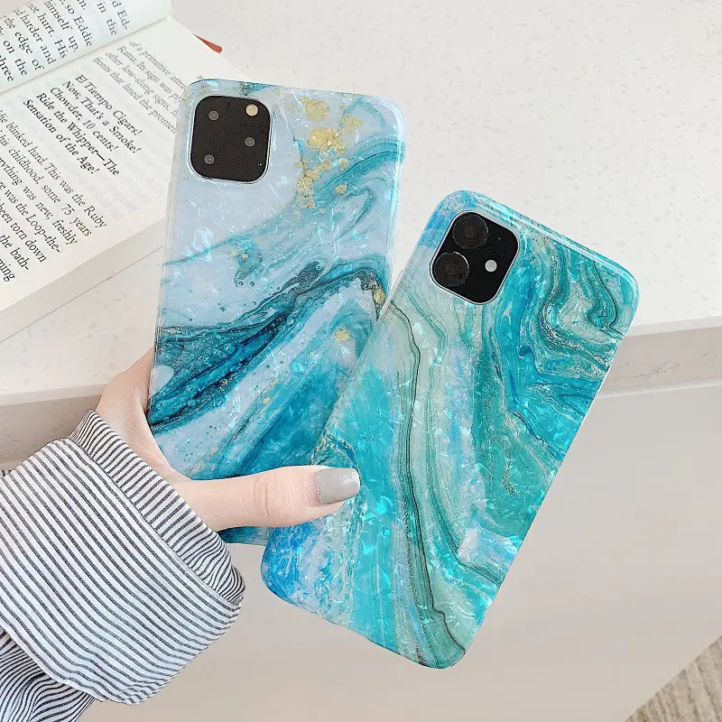 Marble Shell Pattern Soft Phone Case