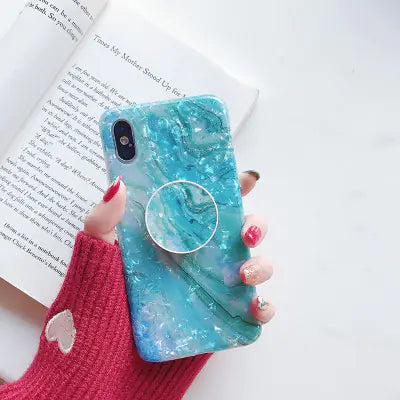 Marble Shell Pattern Soft Phone Case