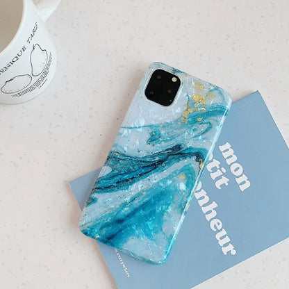 Marble Shell Pattern Soft Phone Case