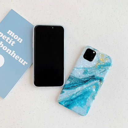 Marble Shell Pattern Soft Phone Case